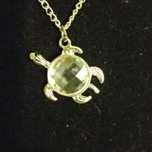 Swarovski Crystal turtle necklace 18 inch chain